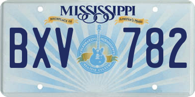MS license plate BXV782