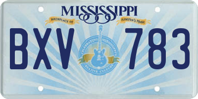 MS license plate BXV783