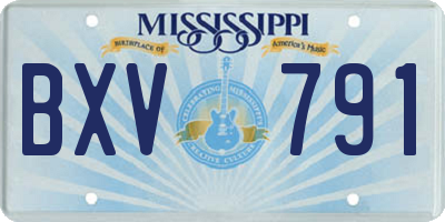 MS license plate BXV791