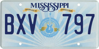 MS license plate BXV797