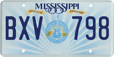 MS license plate BXV798