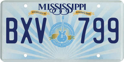 MS license plate BXV799
