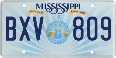 MS license plate BXV809