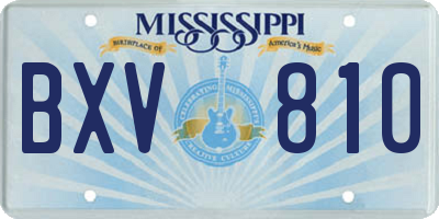 MS license plate BXV810