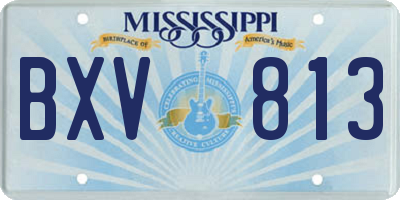 MS license plate BXV813