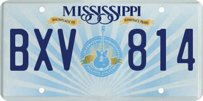 MS license plate BXV814