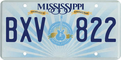 MS license plate BXV822