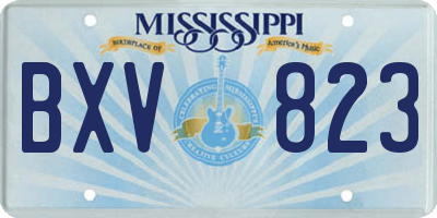 MS license plate BXV823