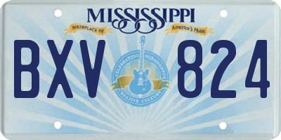 MS license plate BXV824