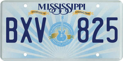 MS license plate BXV825