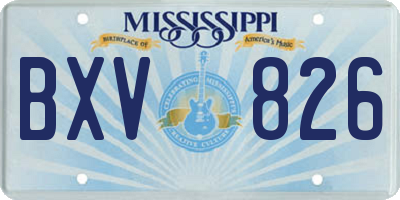 MS license plate BXV826