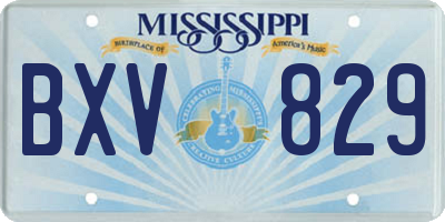 MS license plate BXV829