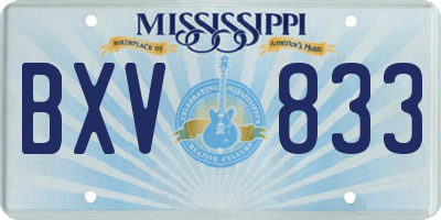 MS license plate BXV833
