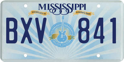 MS license plate BXV841