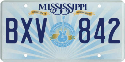 MS license plate BXV842