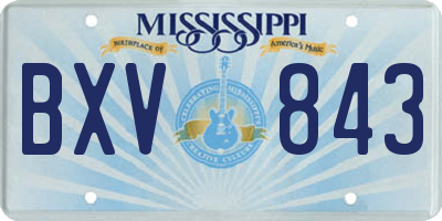 MS license plate BXV843
