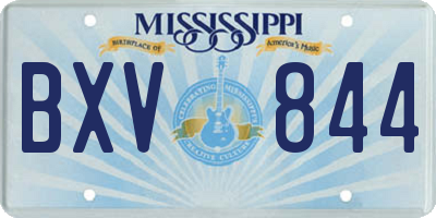 MS license plate BXV844