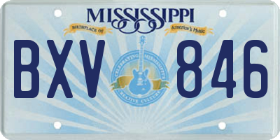 MS license plate BXV846