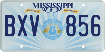 MS license plate BXV856