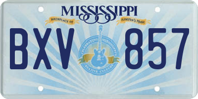 MS license plate BXV857