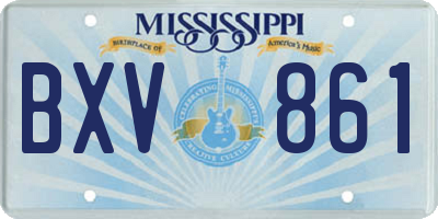 MS license plate BXV861