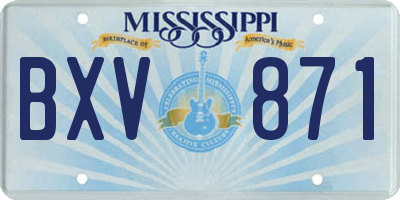 MS license plate BXV871