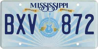 MS license plate BXV872