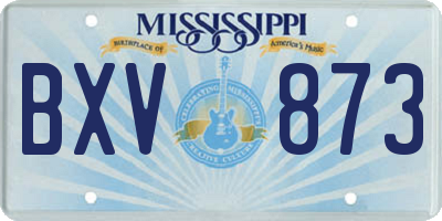 MS license plate BXV873
