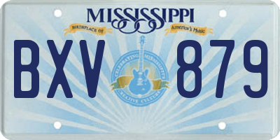 MS license plate BXV879