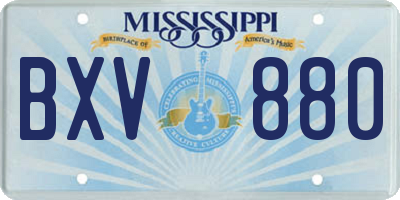MS license plate BXV880