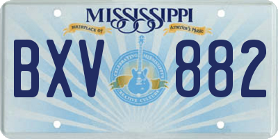 MS license plate BXV882