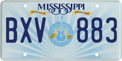 MS license plate BXV883