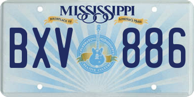 MS license plate BXV886