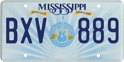 MS license plate BXV889