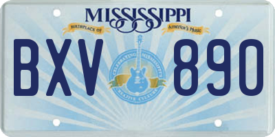 MS license plate BXV890