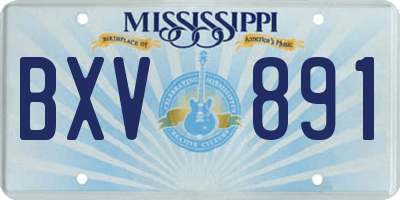 MS license plate BXV891