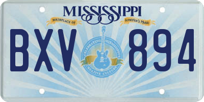 MS license plate BXV894
