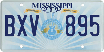 MS license plate BXV895