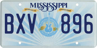 MS license plate BXV896
