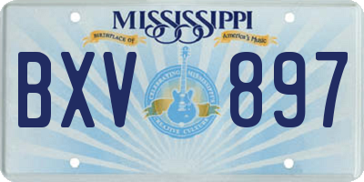 MS license plate BXV897