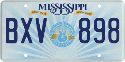 MS license plate BXV898