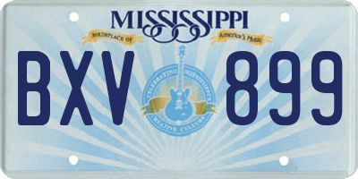 MS license plate BXV899