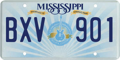 MS license plate BXV901