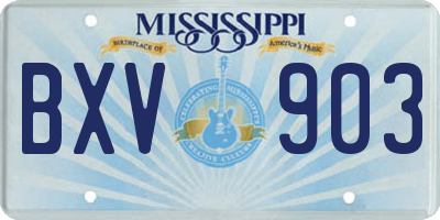 MS license plate BXV903