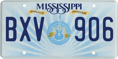 MS license plate BXV906