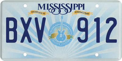 MS license plate BXV912