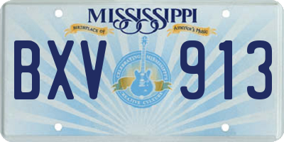 MS license plate BXV913