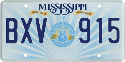 MS license plate BXV915