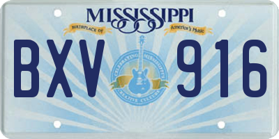 MS license plate BXV916