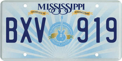 MS license plate BXV919